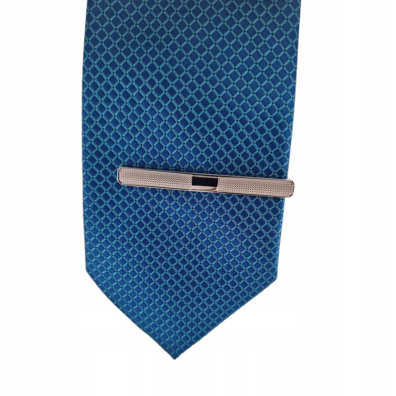 Spinka do krawata klasyczna połysk kolor srebrny