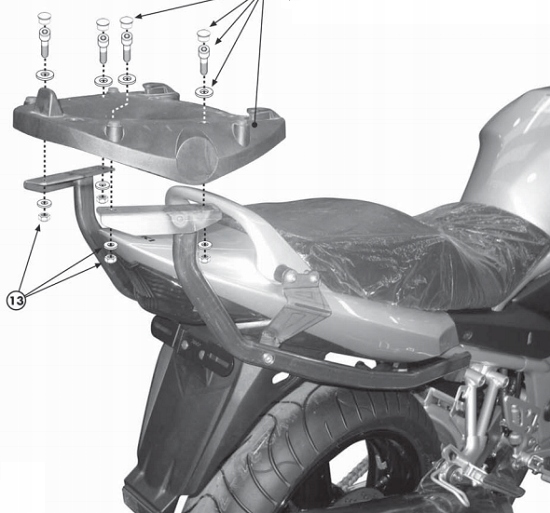 Kappa centrálna konštrukcia Suzuki Gsx Gsf Bandit KZ539