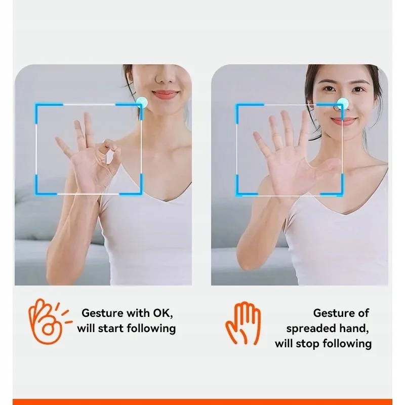 PODSTAWKA NA TELEFON Z FUNKCJĄ ŚLEDZENIA UCHWYT DO SMARTFONU OBROTOWY 360° Kolor czarny