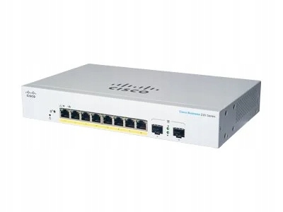Cisco CBS220-8P-E-2G-EU Smart 8portový Ge port, PoE+ 65W, externí zdroj napájení, 2x1G Sfp