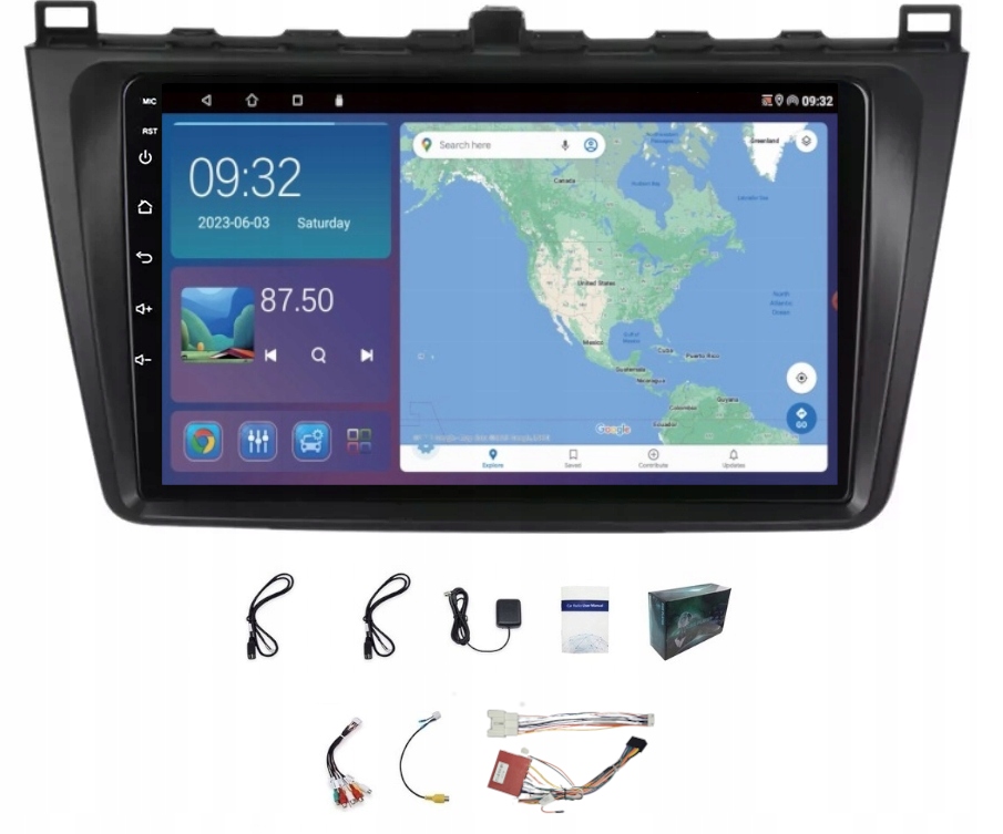 Rádio Navigácia Gps Mazda 6 II 2008-2013 Wifi Carplay Bt Usb 4GB 64GB