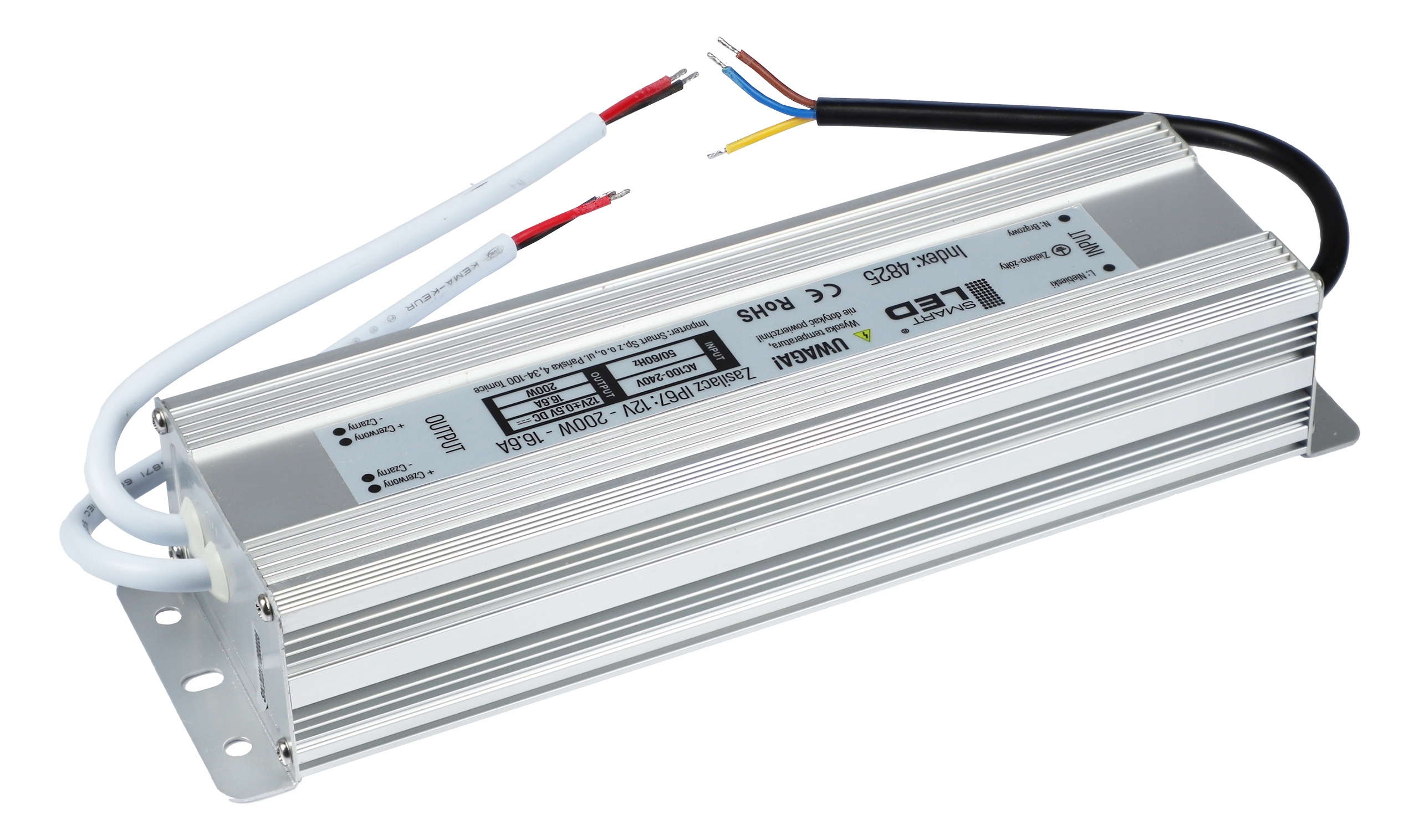 Zasilacz Wodoodporny do taśm Led 12V 200W IP67