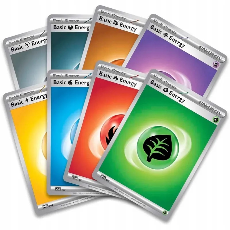 ZESTAW 8 ORYGINALNYCH KART ENERGII POKEMON