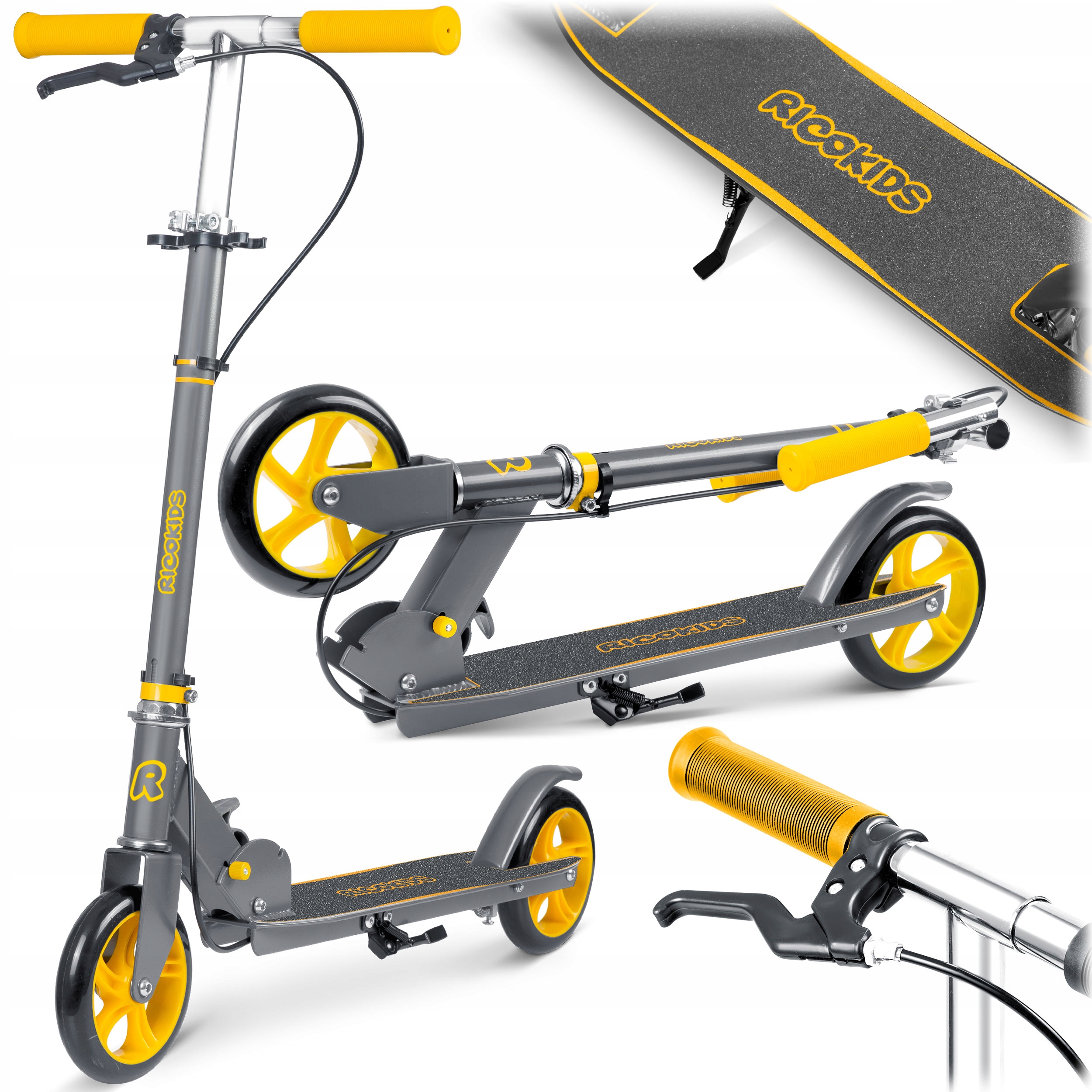 Hulajnoga dwukołowa dla dzieci RicoKids Kodi składana miejska ABEC-7