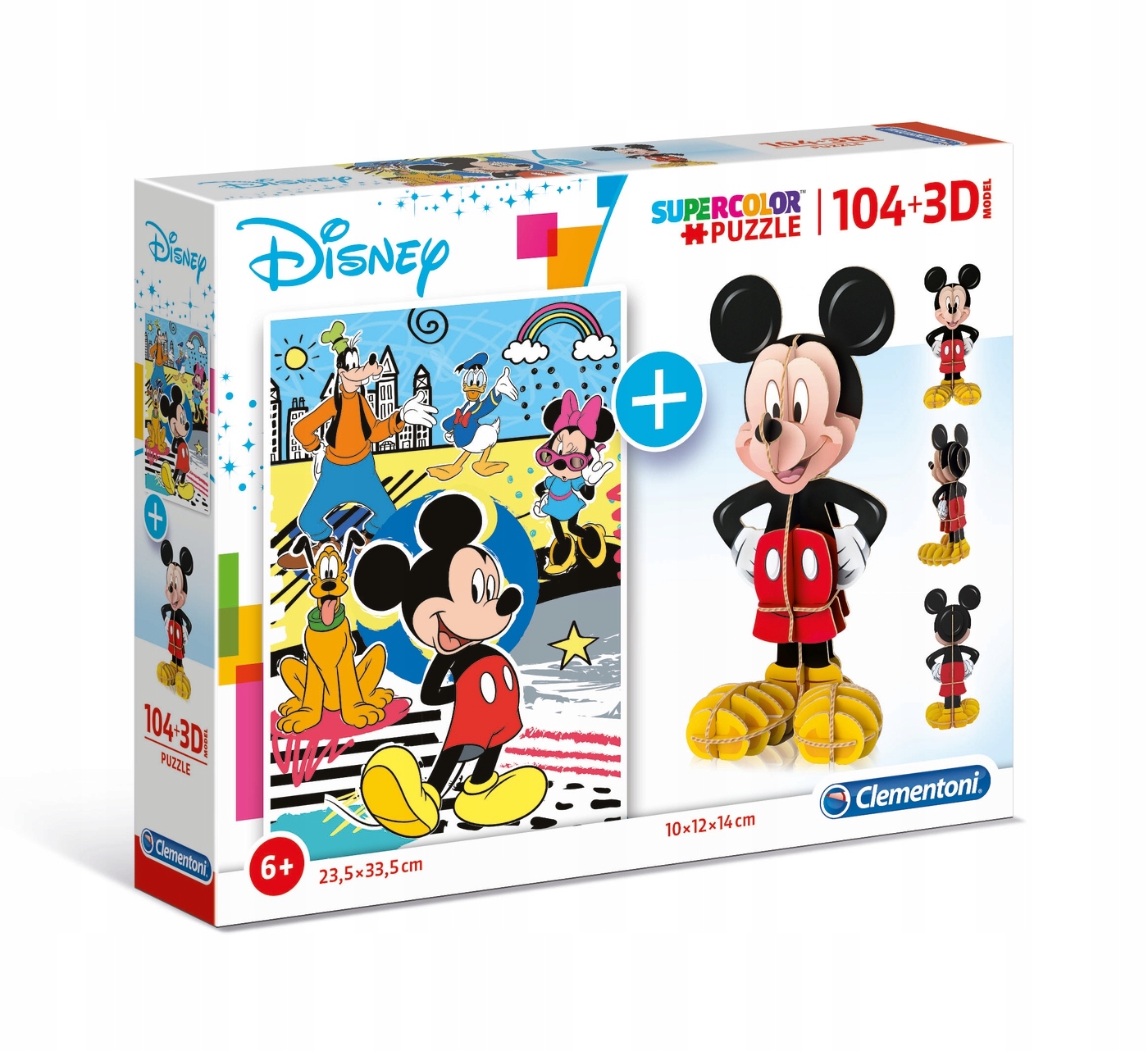 

Puzzle 104 Myszka Miki Mickey Model Myszki 3D