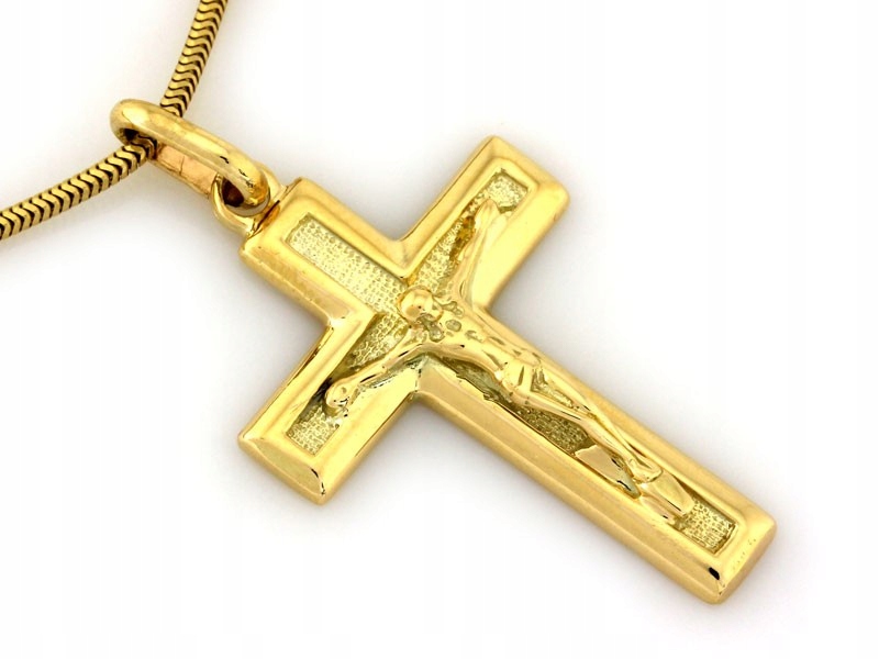 Křížek s Ježíškem zlato 585 14k váha 8.35g devocionálie na krk jako dárek