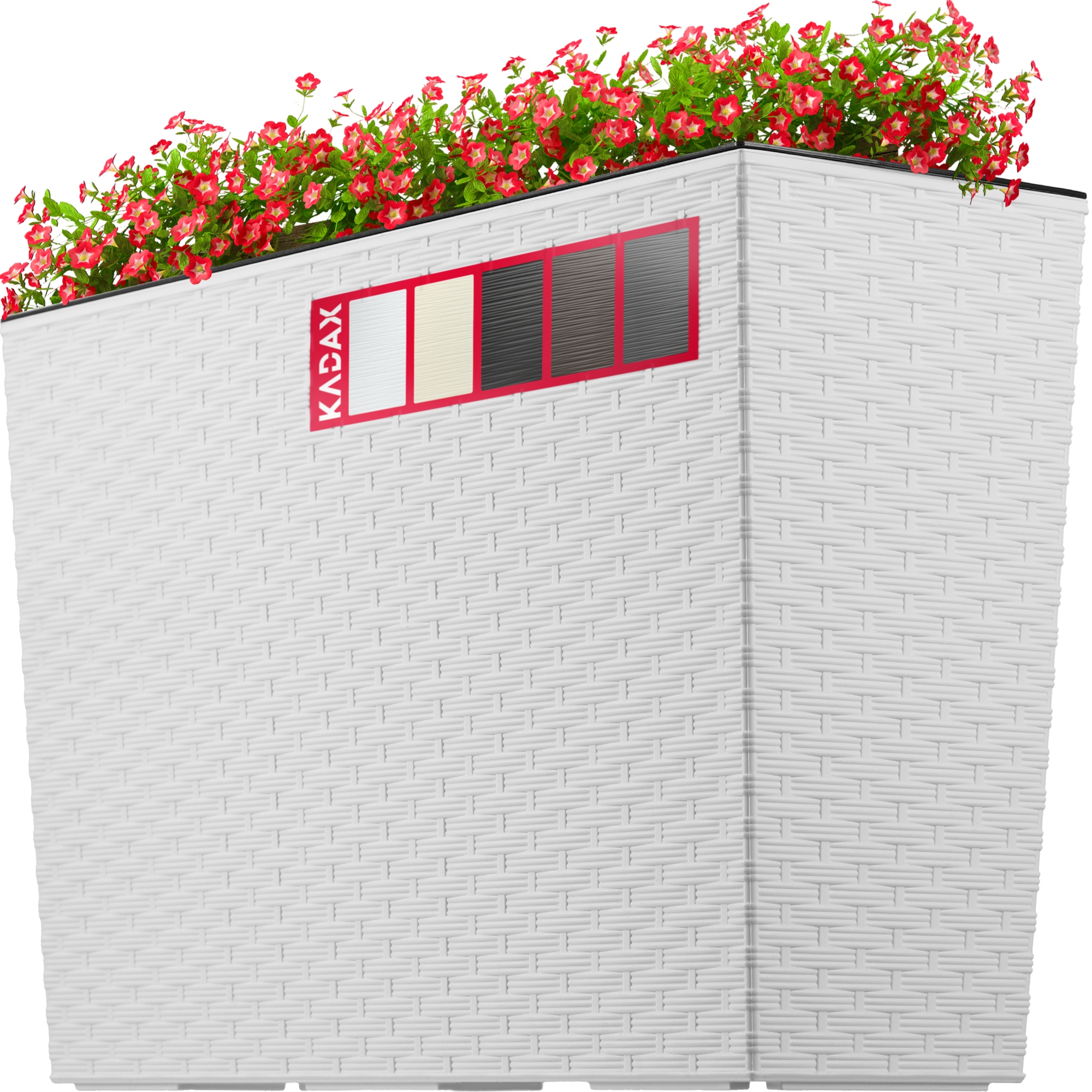 

Kwietnik Donica Wkład Rattan Biała 19x56 cm