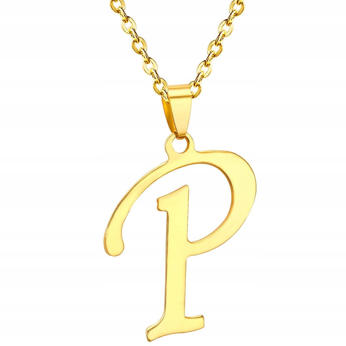 

Naszyjnik celebrytka Stal 316L Duża Literka P