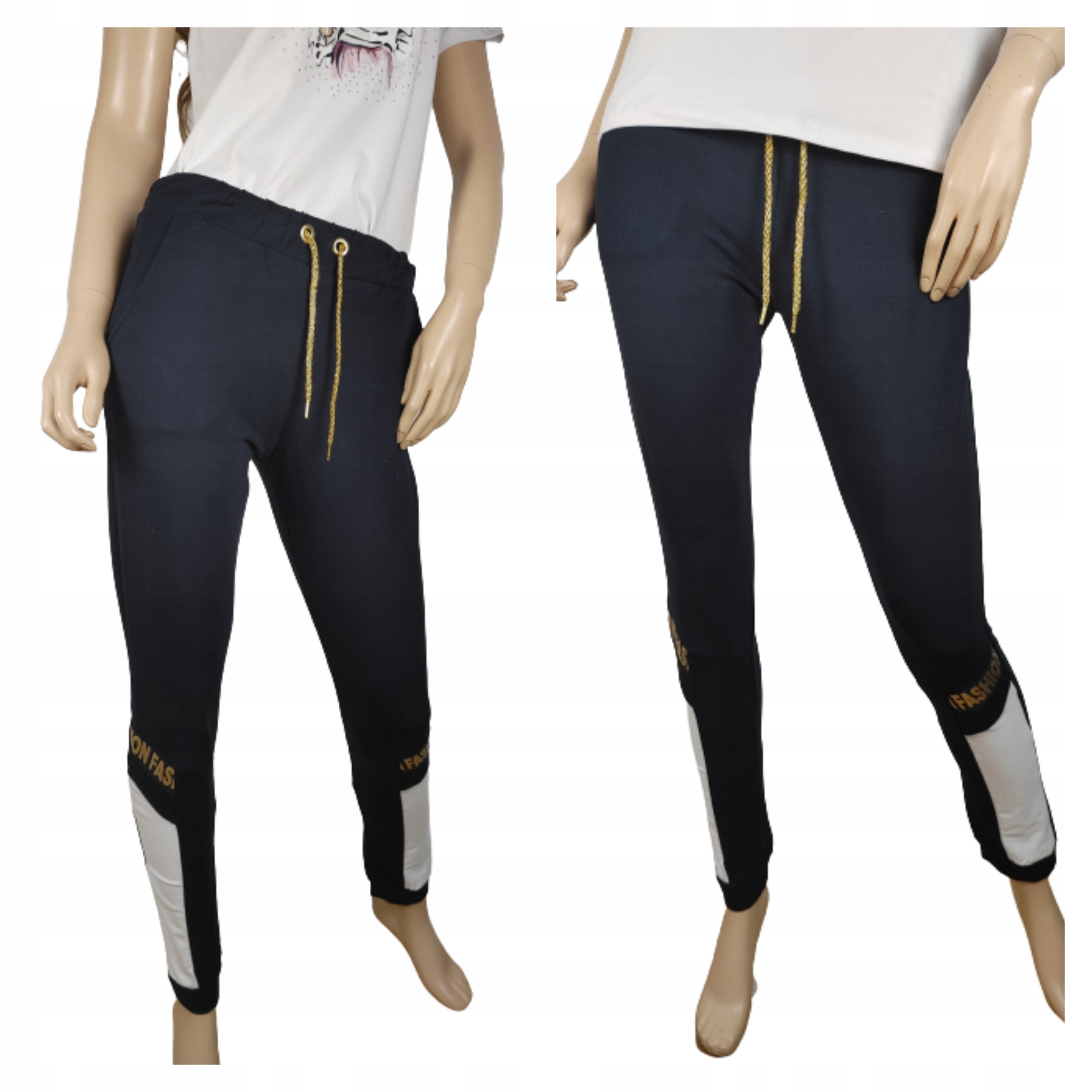 

Damskie Spodnie dresowe Latynka dresy z paskiem L