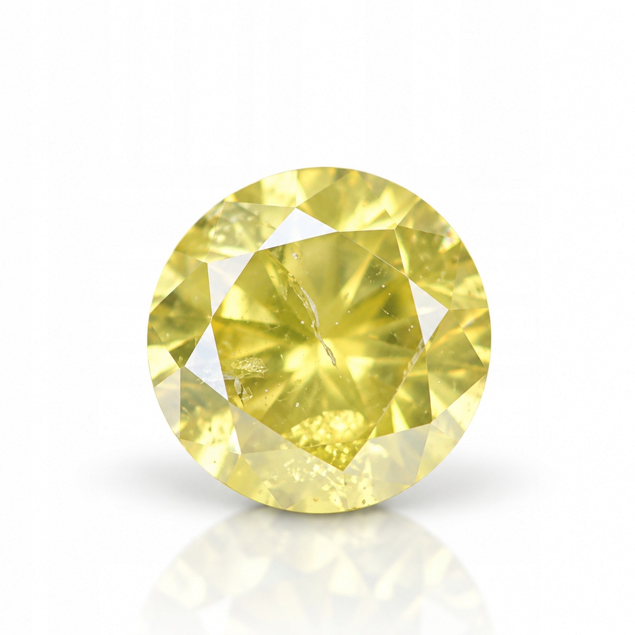 Přírodní diamant 0.30 ct Žlutý Briliant SI2 certifikát Wbd