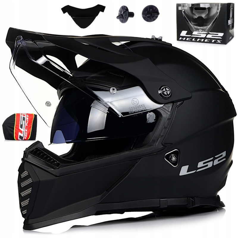 

Kask Motocyklowy LS2 MX436 Cross Quad Atv Szyba