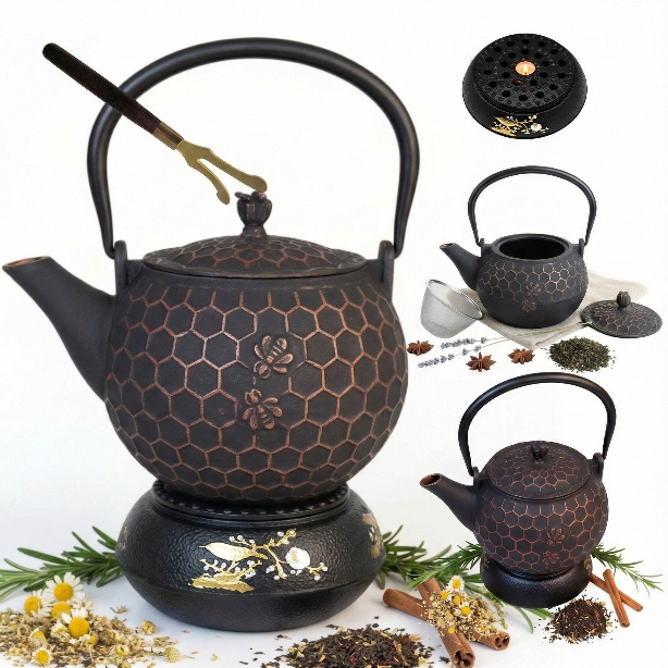 Liatinová kanvica 1,8 l Čajník Lúhovač vidlička