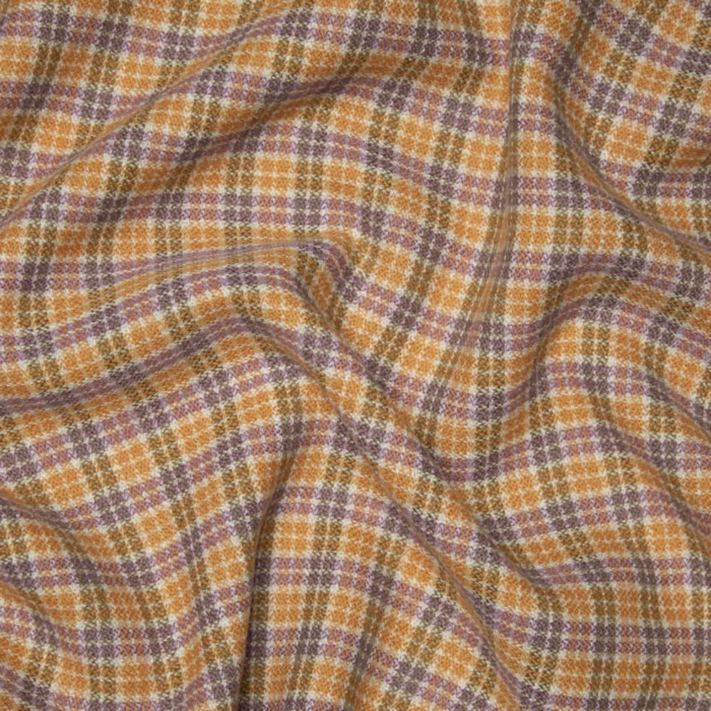 Látka Vlna italská barevná mřížka