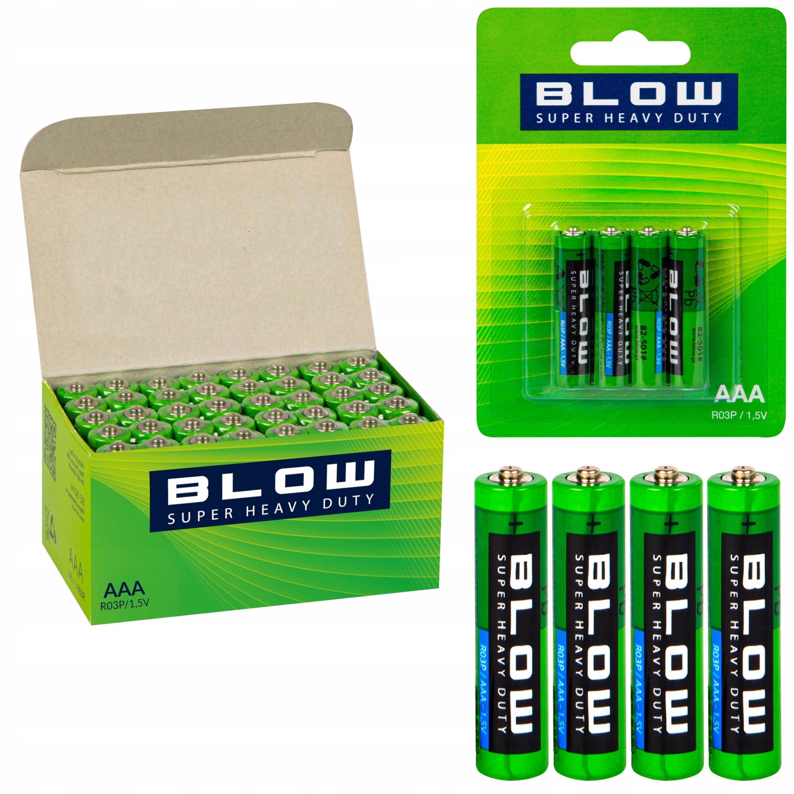 Bateria cynkowo-węglowa Blow Aaa (R3) 40 szt.