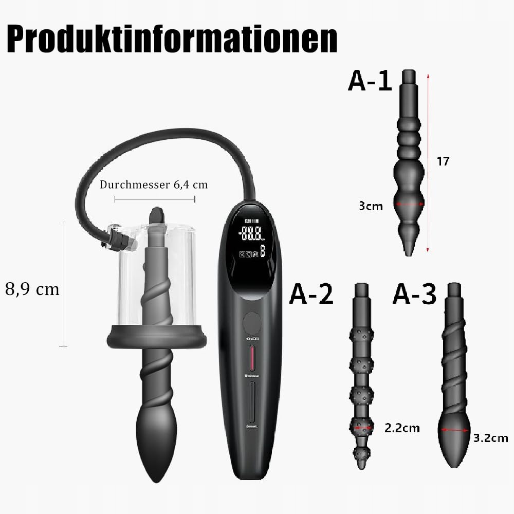 JPSCOR Zestaw 3 Elektrycznych Korków Analnych z 6 Trybami Ssania — miniatura 2