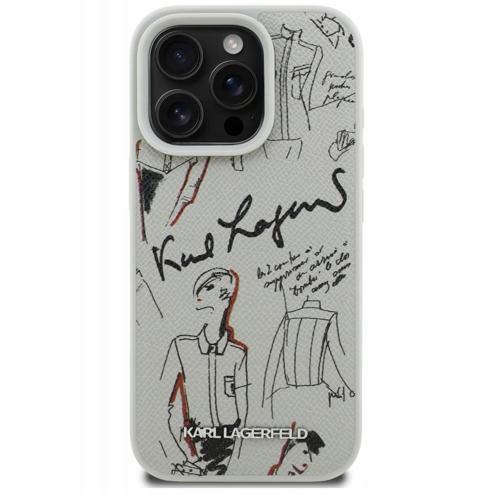 Etui do iPhone 16 Pro, Karl Lagerfeld, do MagSafe, stylowa obudowa case