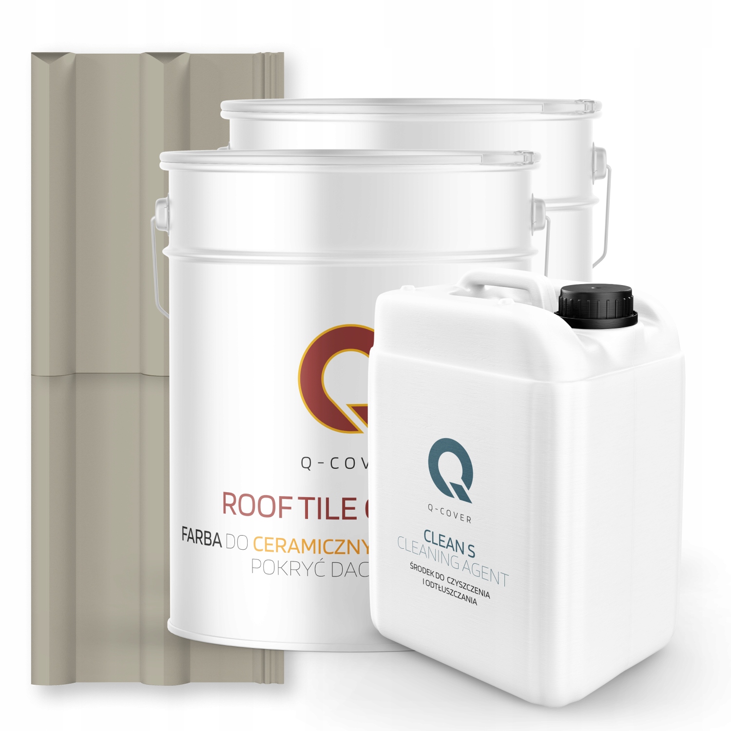 Farba Na Keramické Strechy Set Šedá Béžová Ral 7032 74 m2 Lesk