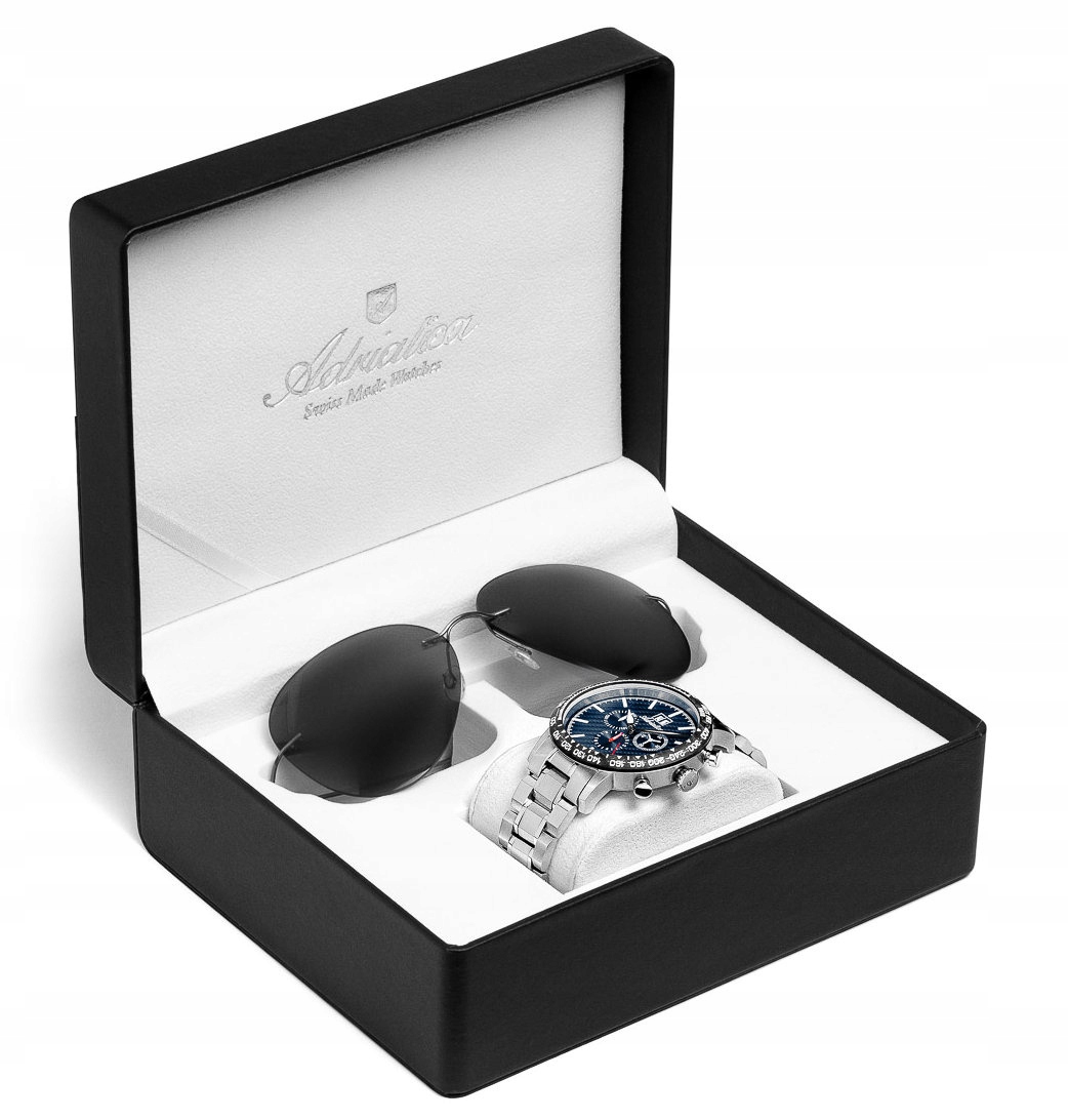 Pánské Sportovní Titanové Švýcarské Hodinky Adriatica Chrono A8383.4115CH