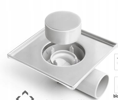 Odpływ kwadratowy AXUS 15 cm x 15 cm POŁYSK CHROM Marka Akces