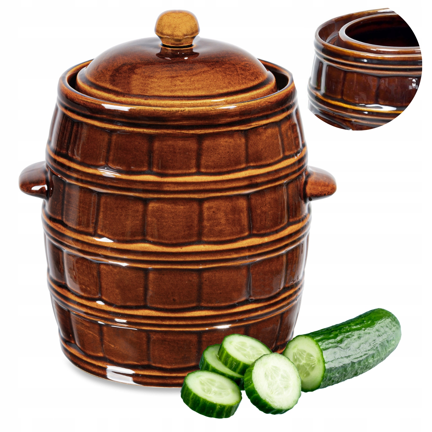 Sud na silážovanie hrniec Hermetická kamenina 12L