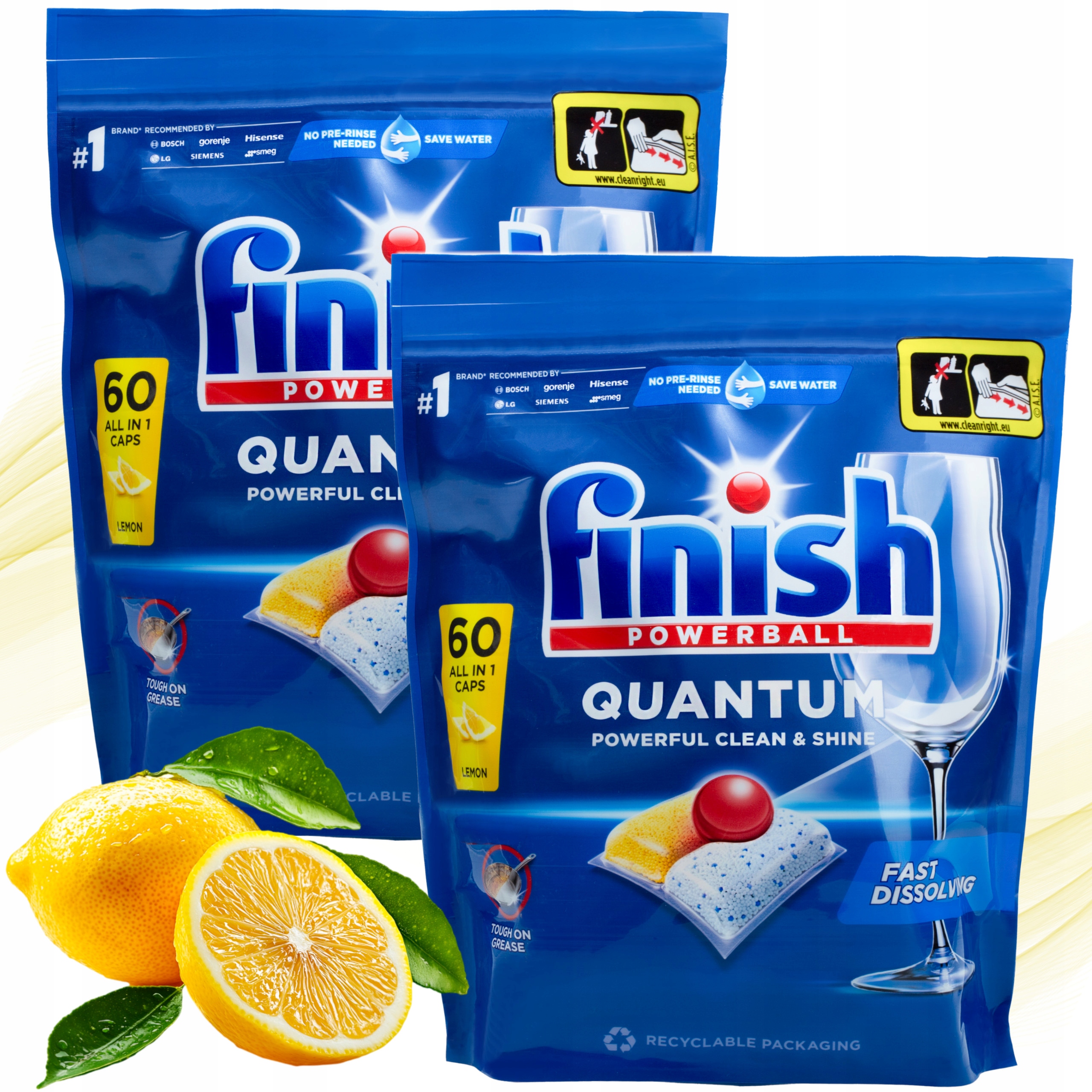 Levně Tabletky do myčky Finish Powerball Quantum Lemon 120 Ks
