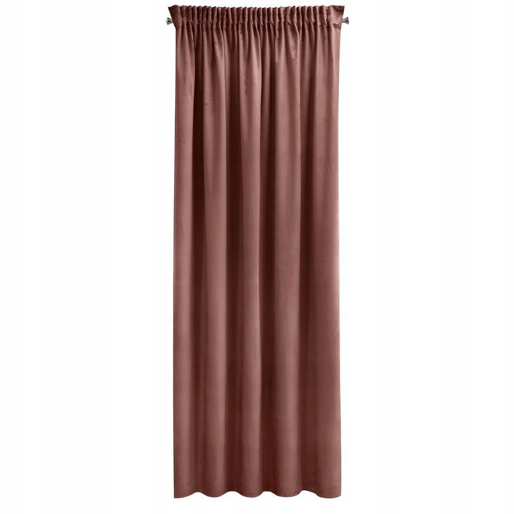 Závěs 140x270 růžový tmavý velurový na pásce Pierre Cardin