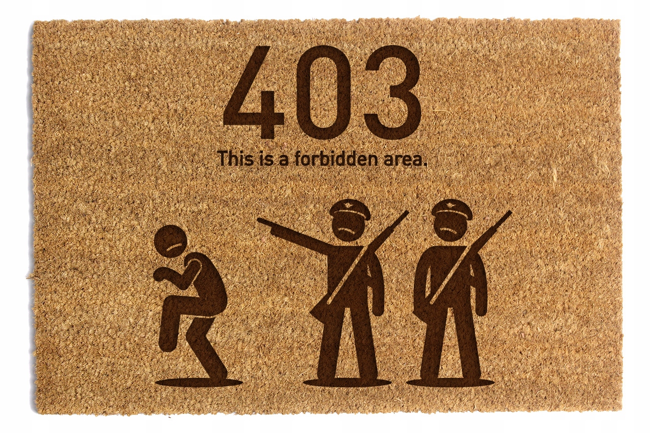 Stěrač Pod Dveře Chyba „403“ 60x90 cm