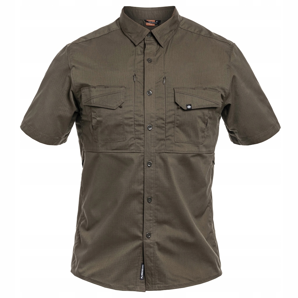 Vojenská taktická košile Pentagon Plato Short Sleeve Ranger Green L