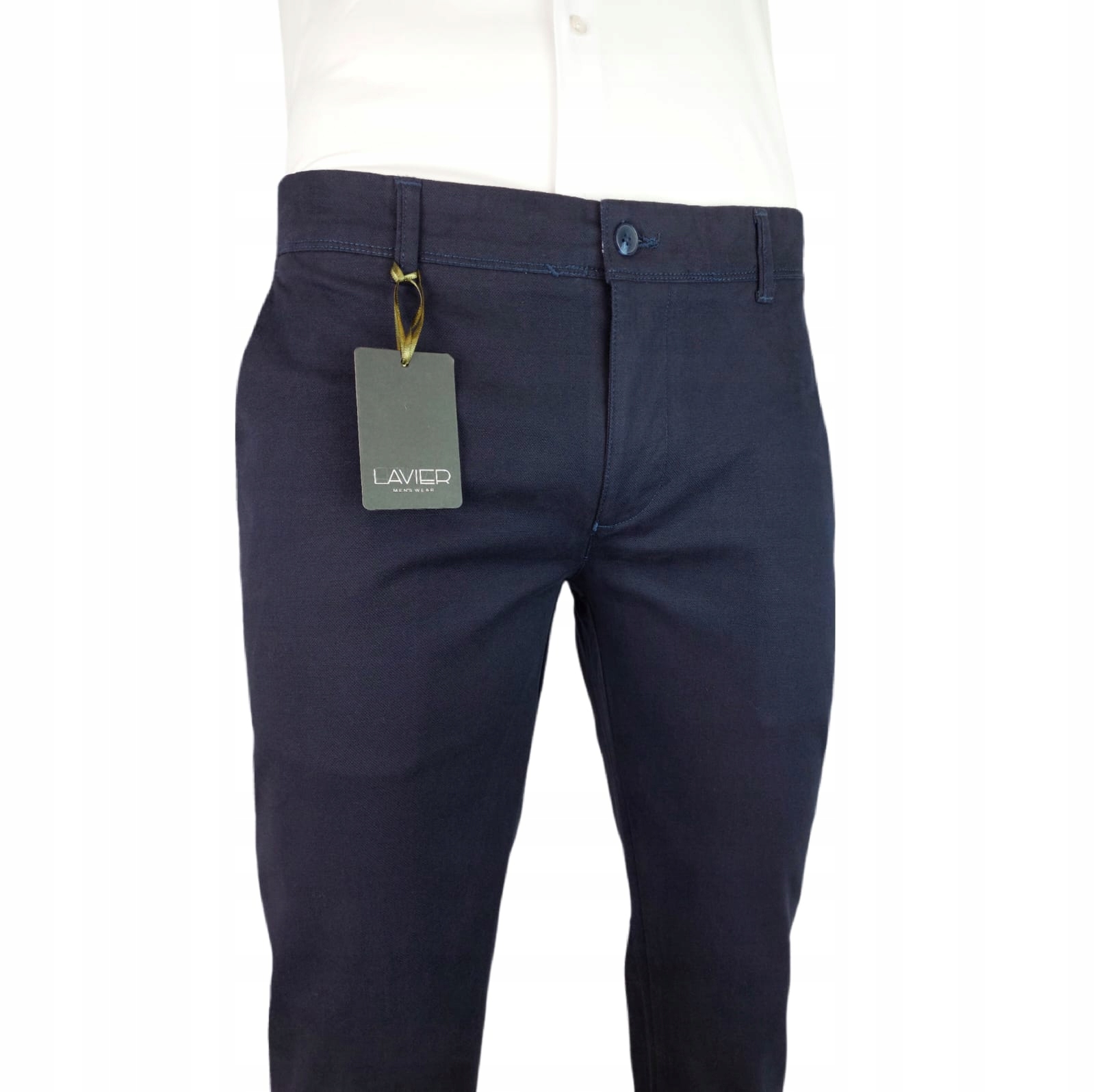 Pánské kalhoty Lavier tmavě Bavlna elegantní ležérní chino kalhoty vel. 33