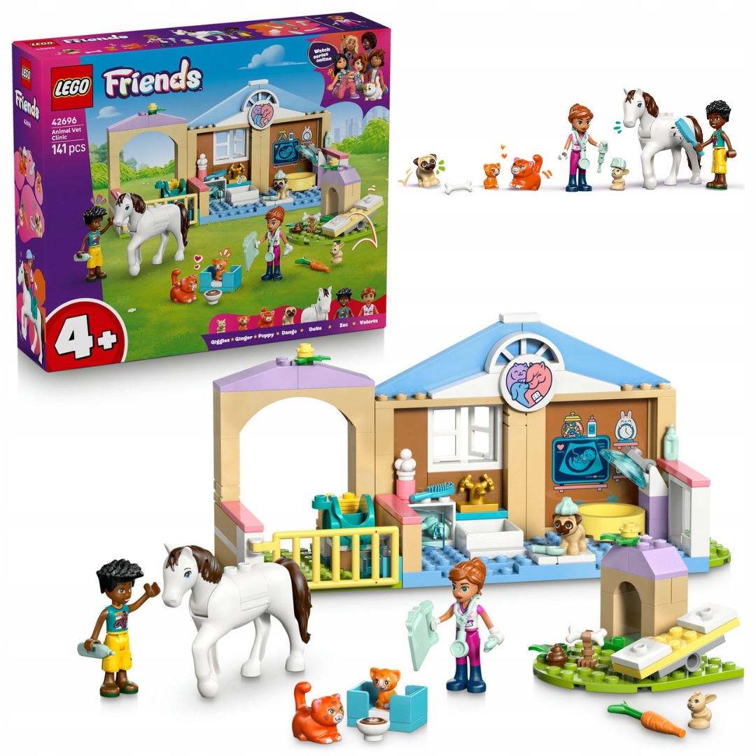 Lego 42696 Friends Léčebna pro zvířata Veterinář s figurkami zvířat
