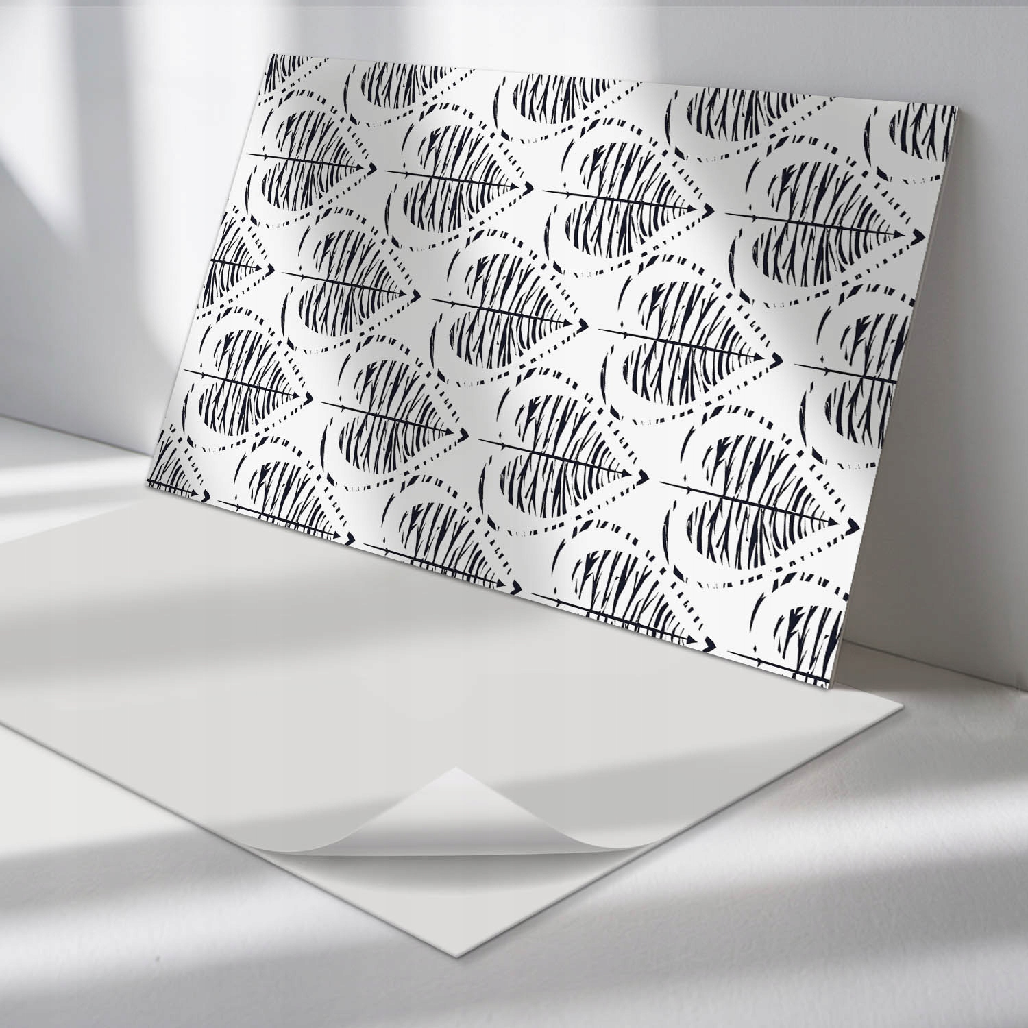 Sada samolepiacich vinylových panelov Vzor listov v rytme 6 x 60 x 30 cm