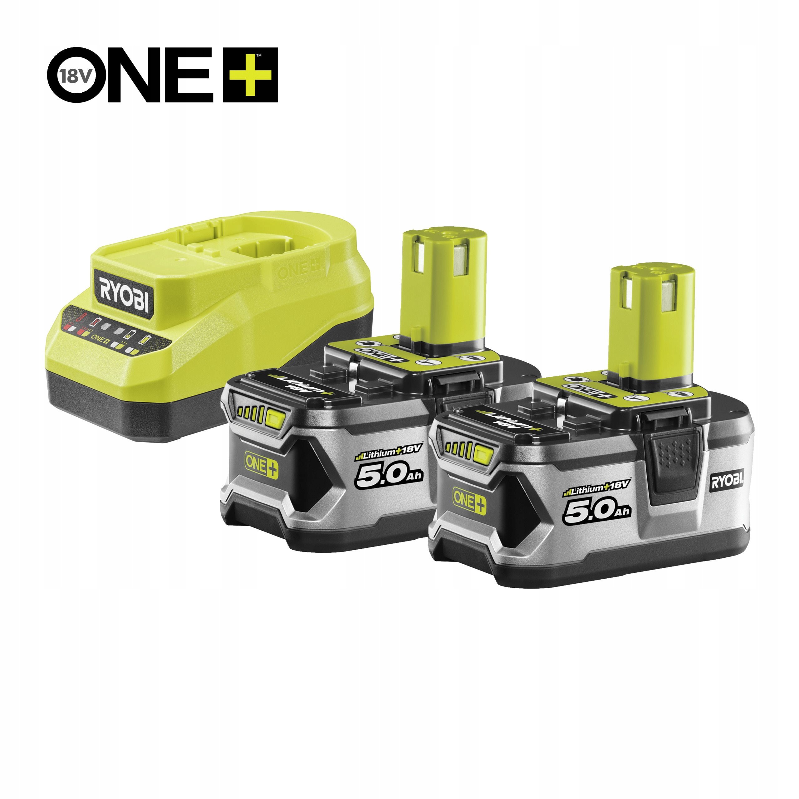 Ryobi RC18120A-250 18V One+ Sada akumulátorů 2x5.0Ah s nabíječkou
