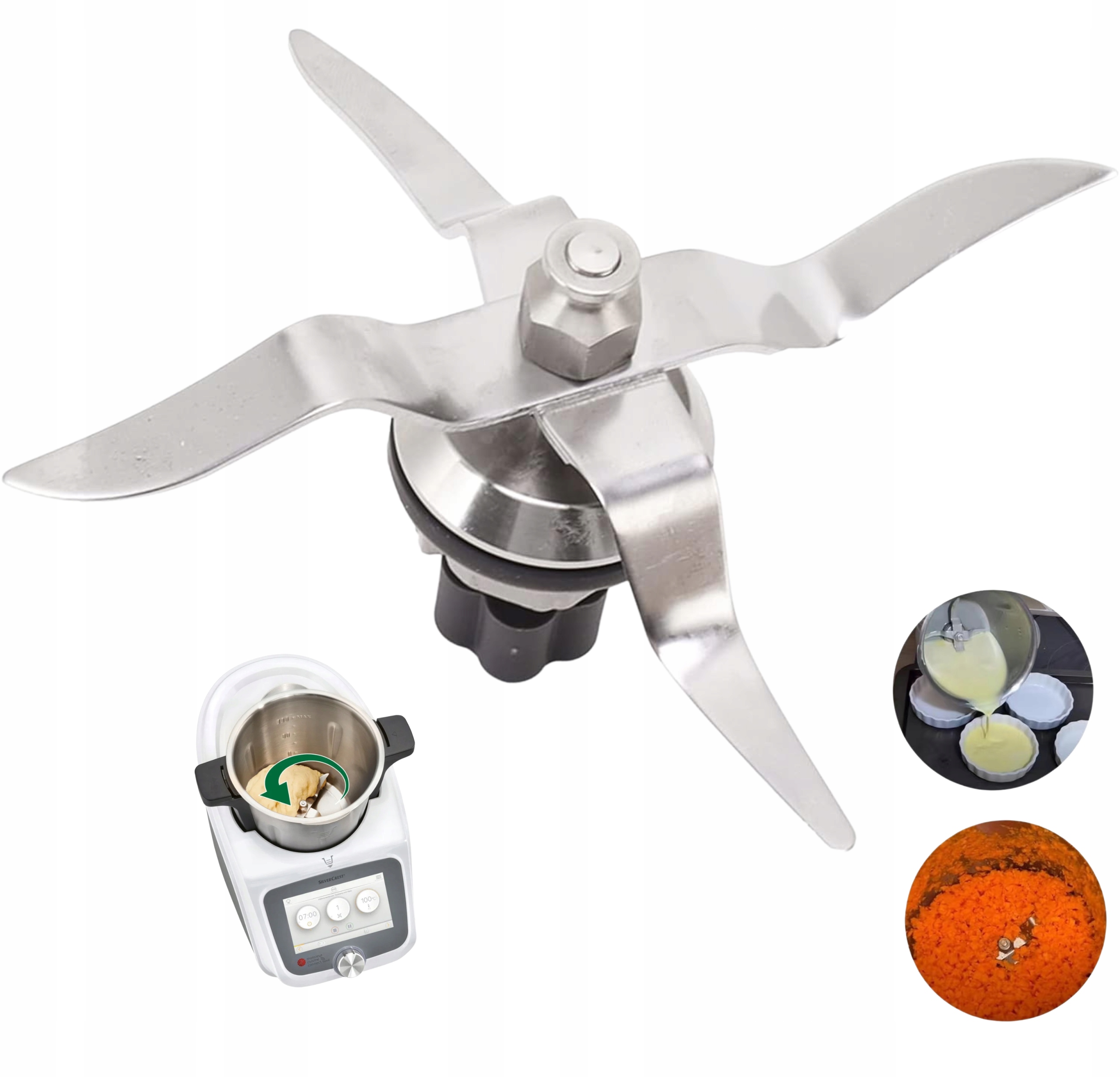 Nůž Pro Silvercrest Monsieur Cuisine Connect/monsieur Cuisine Smart, 5 Zubů