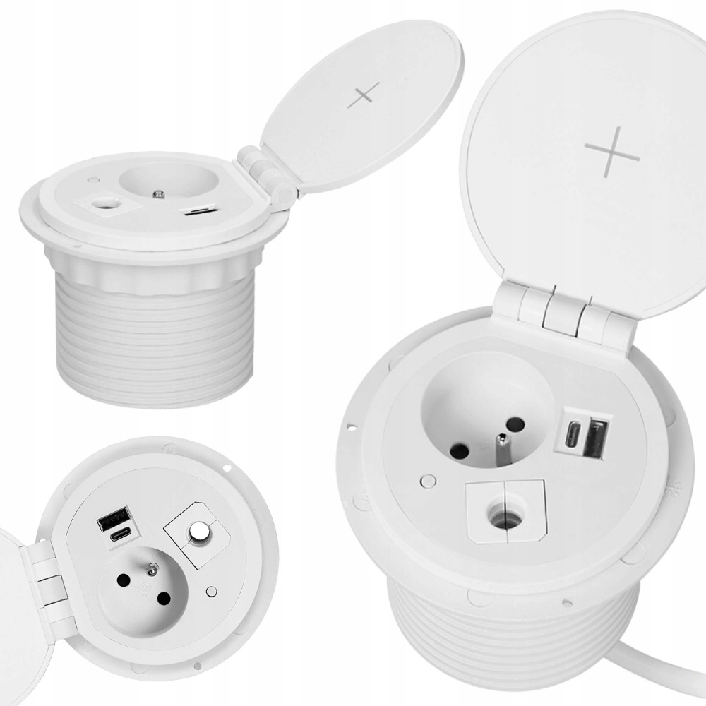 Zásuvka vestavná Orno OR-GM-9015/W 1 zásuvka 2 Usb (a+c), bílá