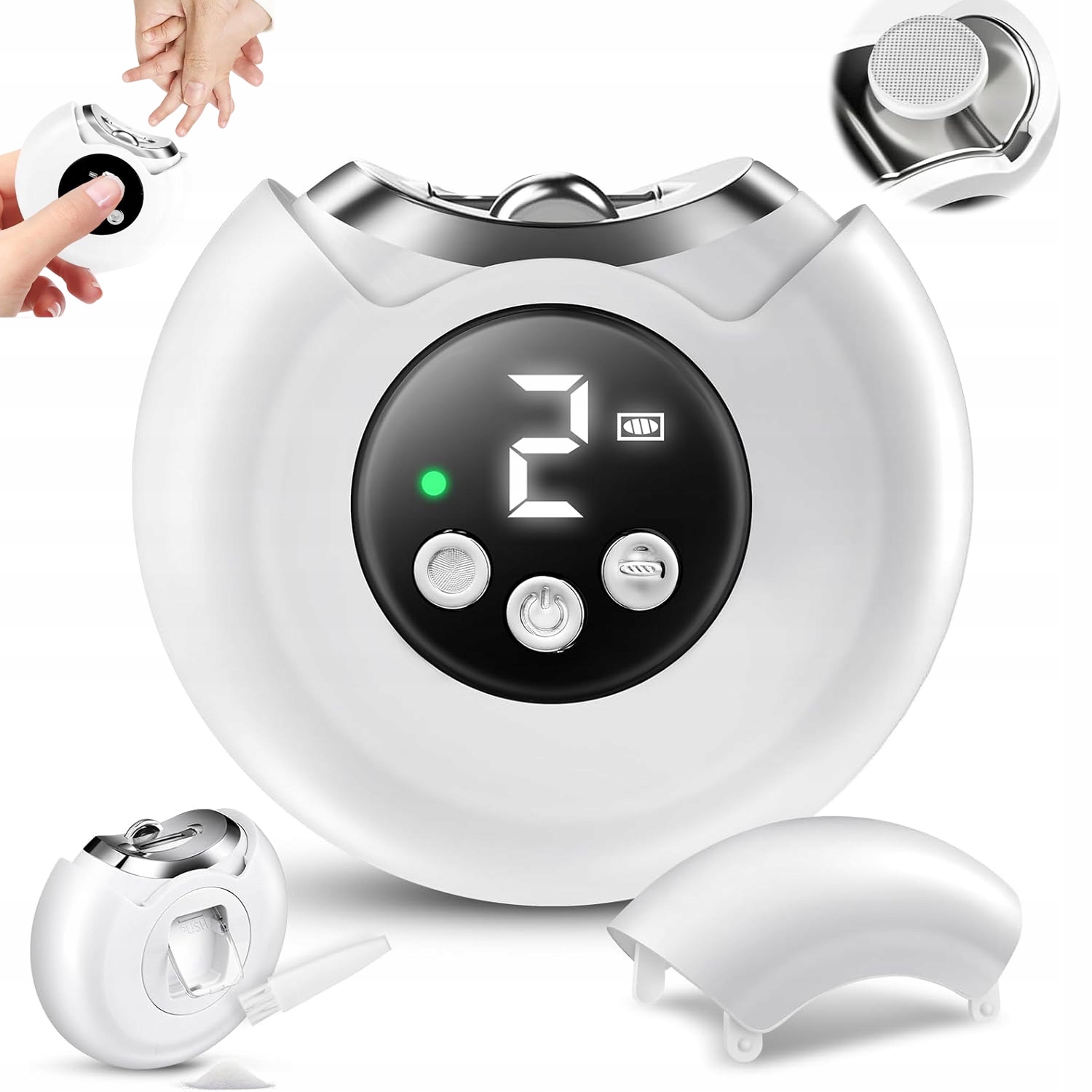 Elektrické Stříhací Kleště Na Nehty Usb S Led Osvětlením