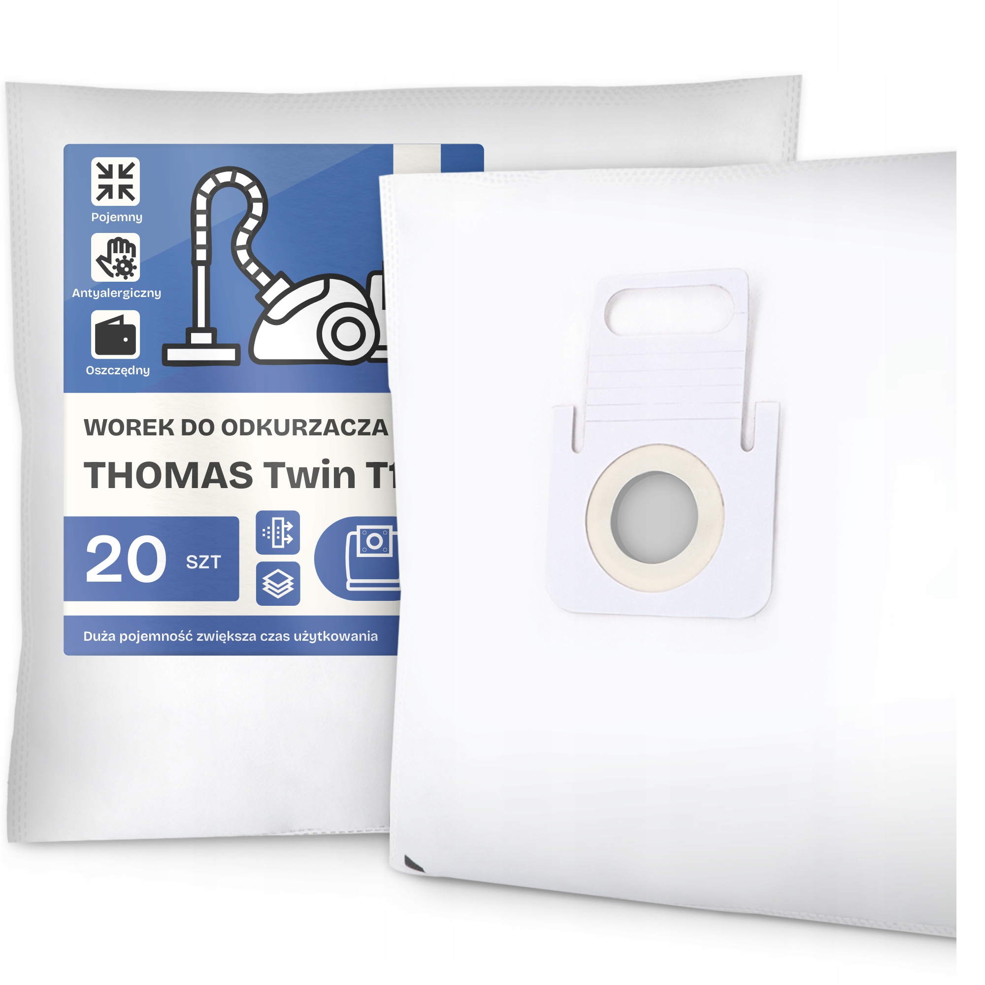20x Sáček do Vysavače Thomas Twin T1 Syntetický Sáčky Filtrační G9