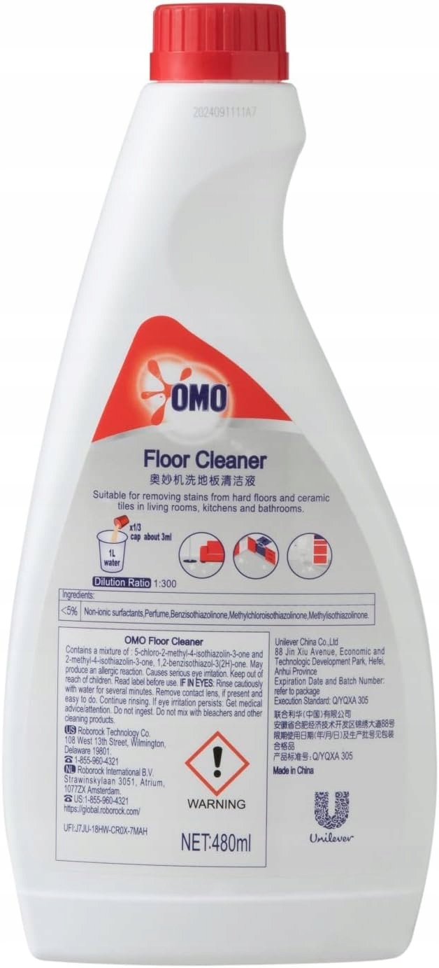 ORYGINALNY płyn do Robotów OMO Roborock S5 S6 S7 S8 Q Revo 480ml + GRATIS Kod producenta OMO ROBOROCK 480