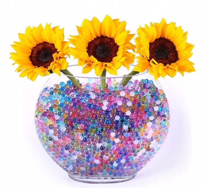 ŻELOWE KULKI NAWADNIAJĄCE DO KWIATÓW HYDROŻEL SZTUCZNA ZIEMIA 20000 szt. Wysokość maksymalna 0.5 cm