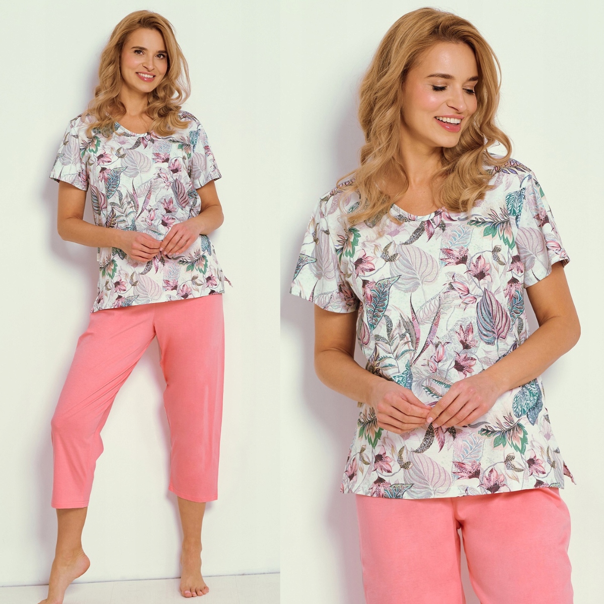 Dámské pyžamo s krátkým rukávem a 3/4 kalhotami Taro Renny 3343 S