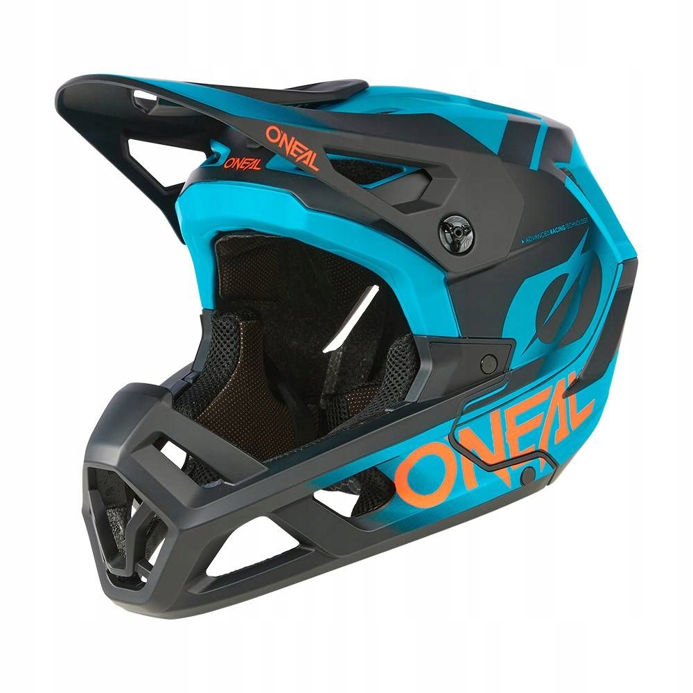 Rowerowy kask Mtb czarny niebieski Oneal SL1 Strike zapięcie FidLock XL