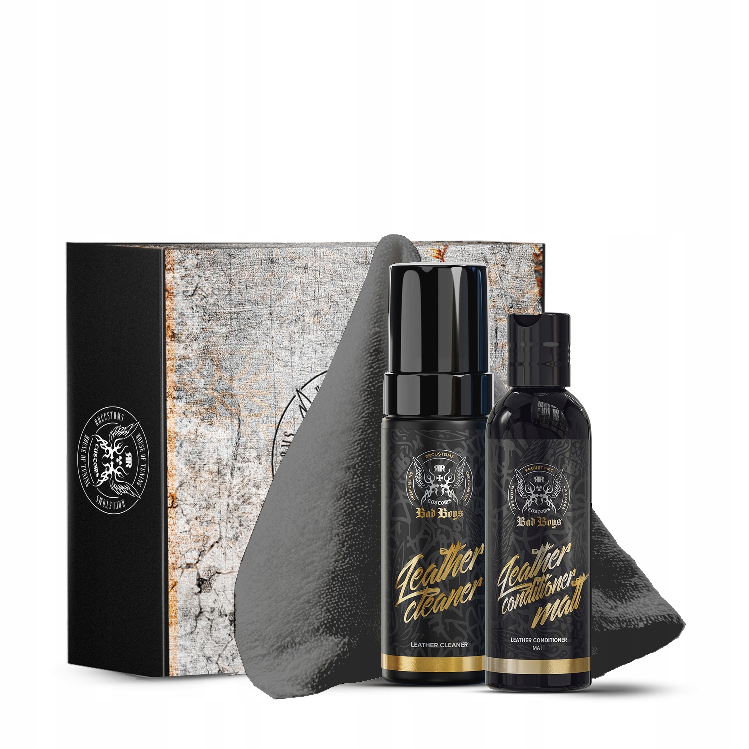 Rr Customs BadBoys Leather Care Set Mini 150ml Zestaw do czyszczenia skór