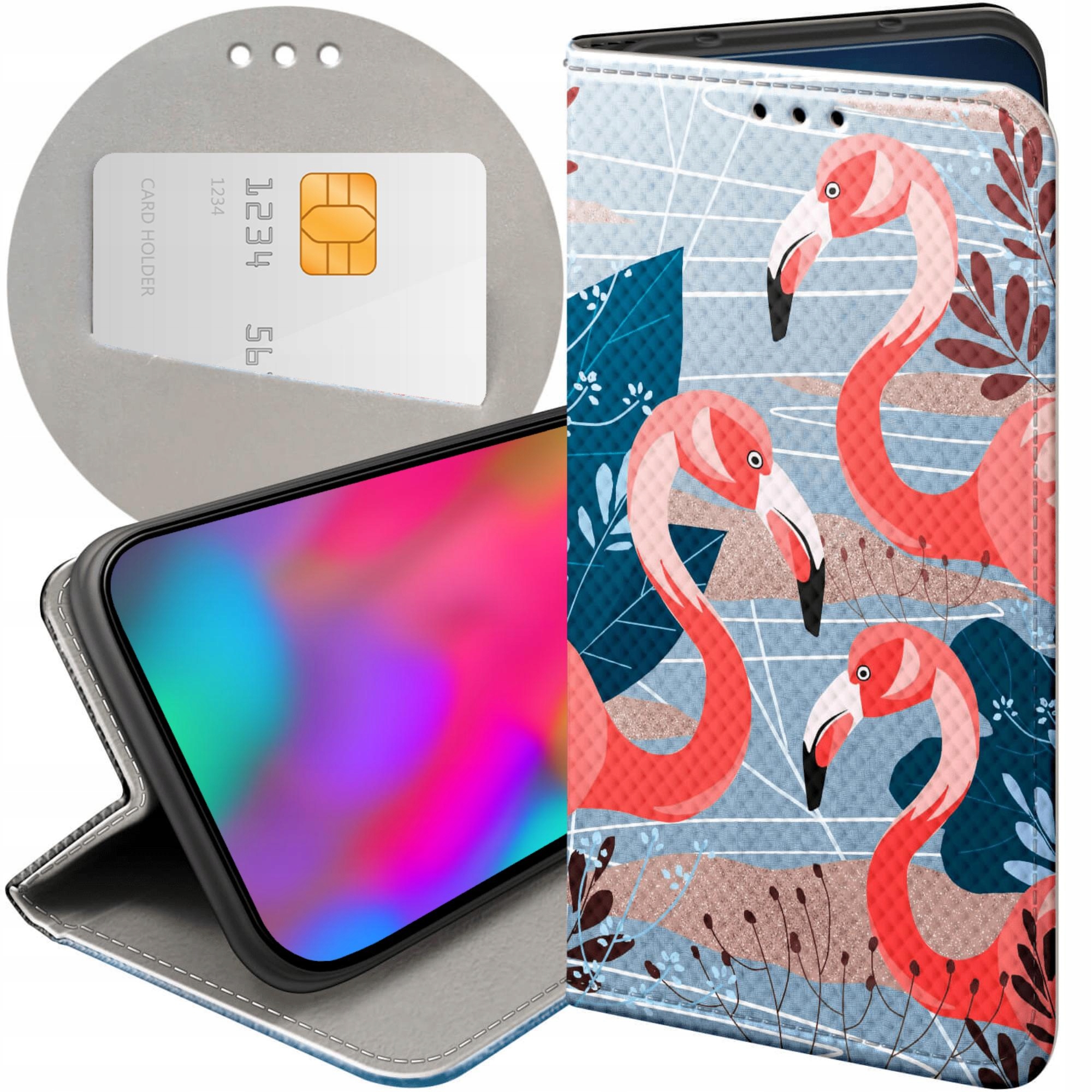 Etui Z Klapką Do Samsung Galaxy J7 2017 Flaming Flamingi Ptaki Case