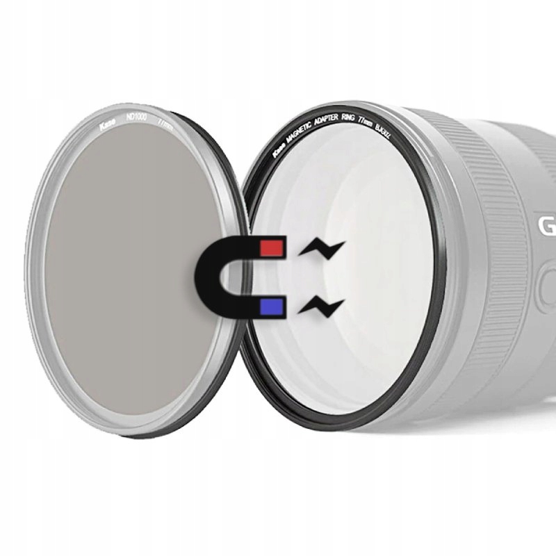 Magnetická sada adaptérů Kase – vyměňte šroubovací filtr za magnetický 77 mm