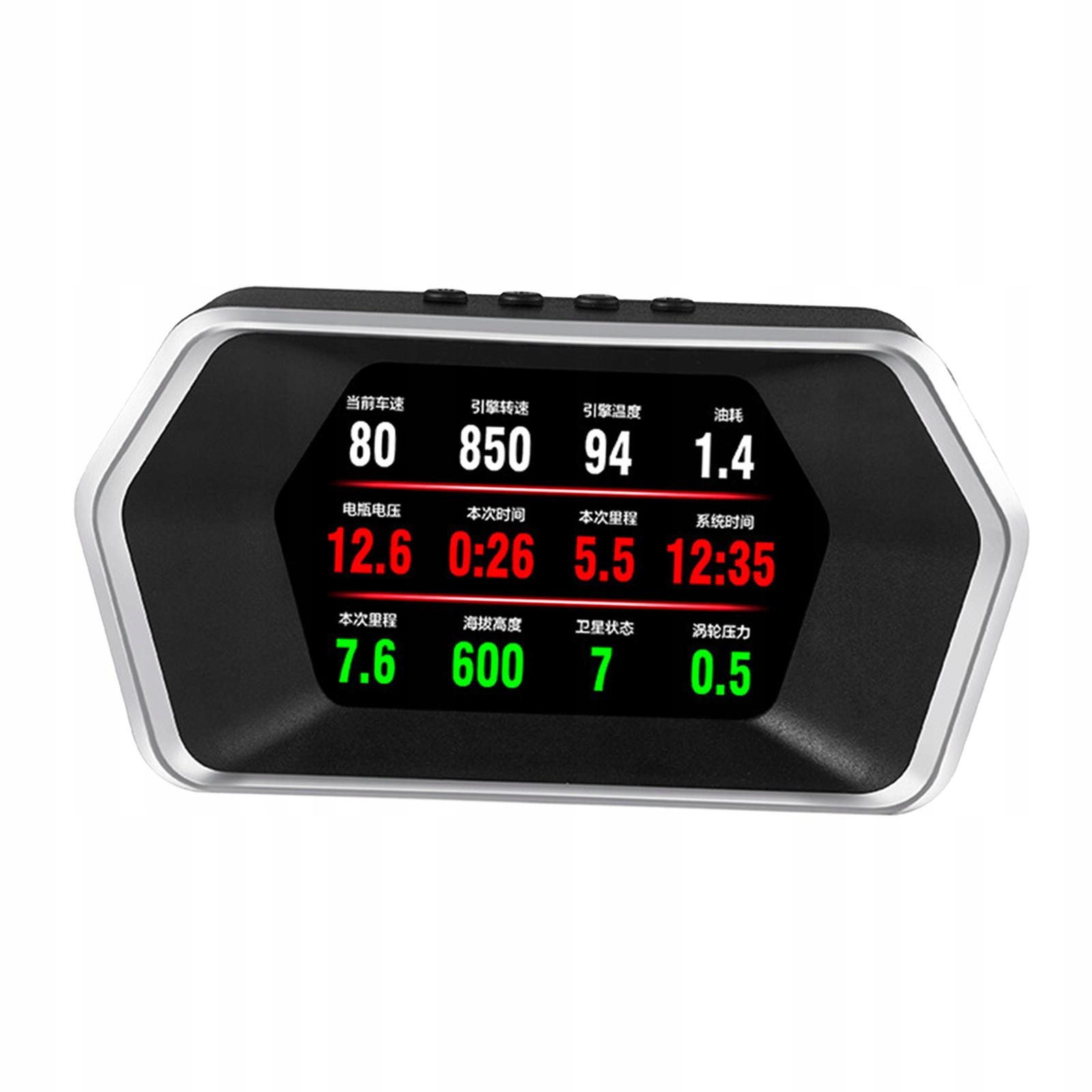 Car HUD Head Up Display OBD2 GPS Speed Mileage Tools Smart Screen Display