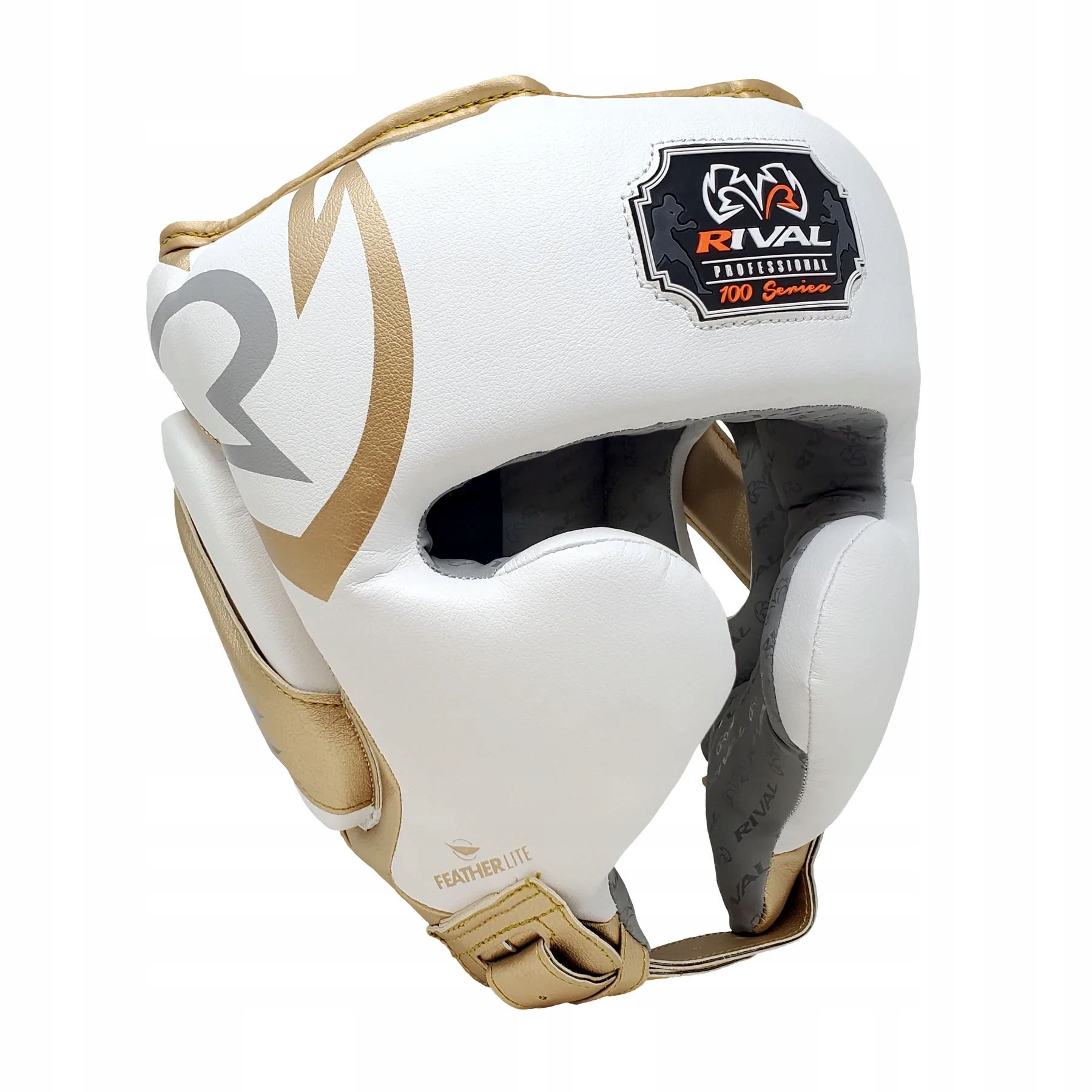 Rival Kask Bokserski RHG100 Biały/Złoty M