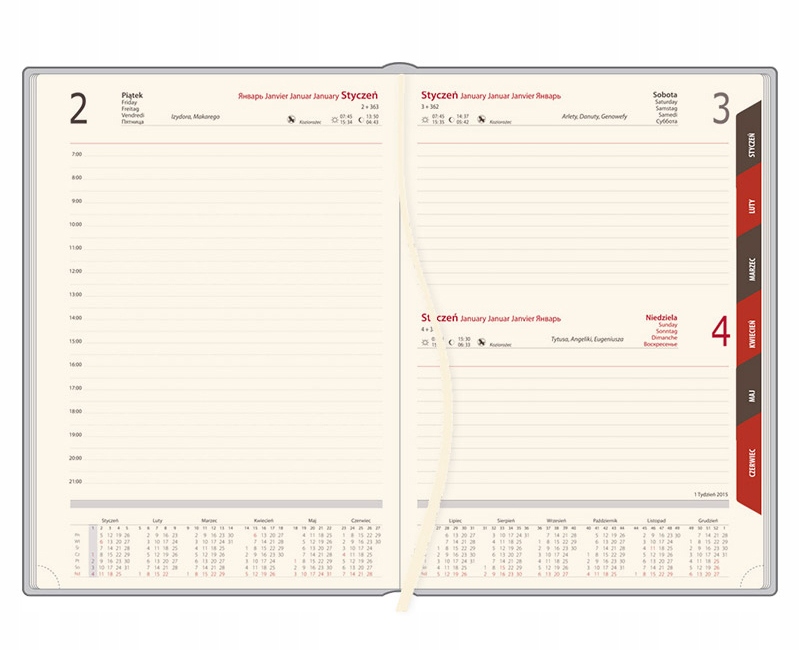 KALENDARZ CZARNY A5 2025 Planer Terminarz Organizer Notes Producent inny