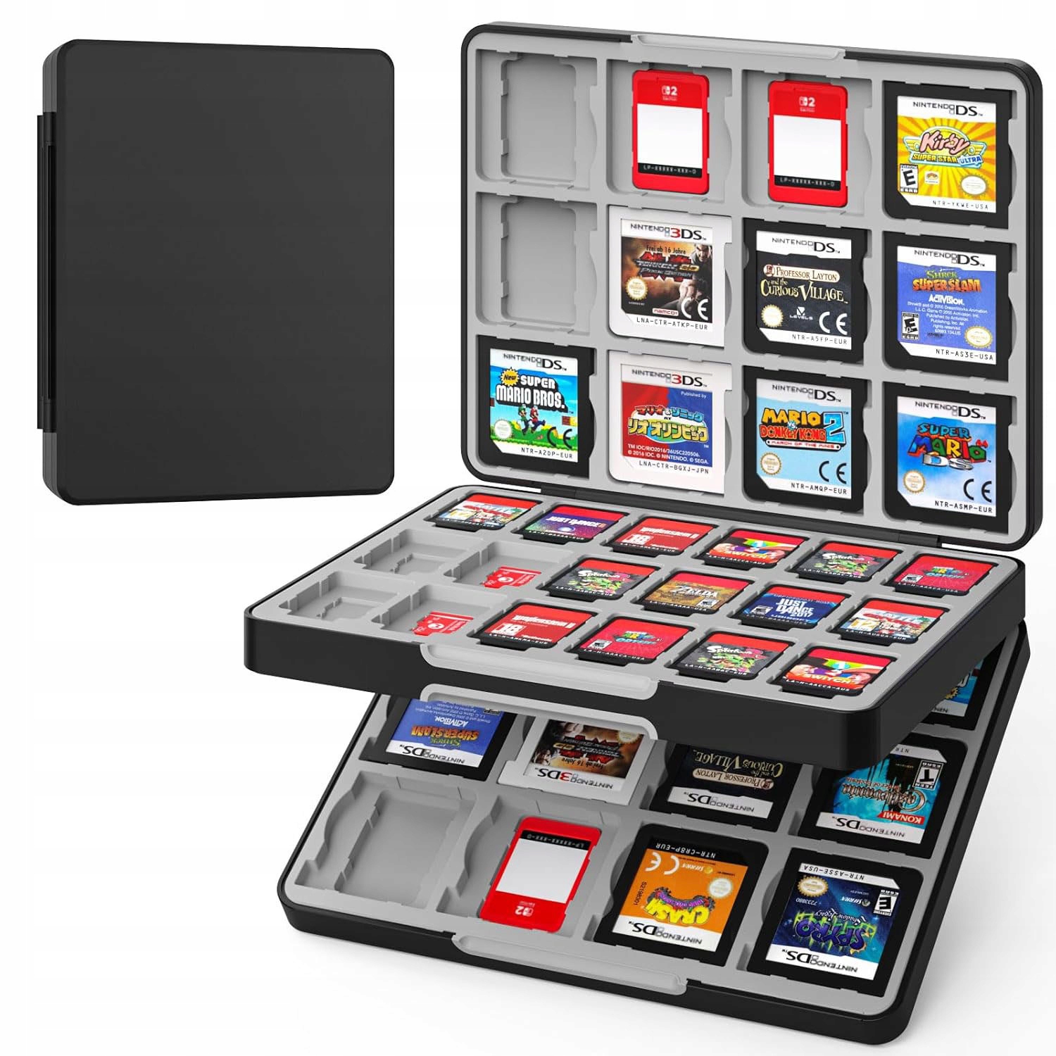 UCHWYT NA KARTRIDŻE Z GRAMI DO NINTENDO SWITCH Z 64 GNIAZDAMI NA KARTY