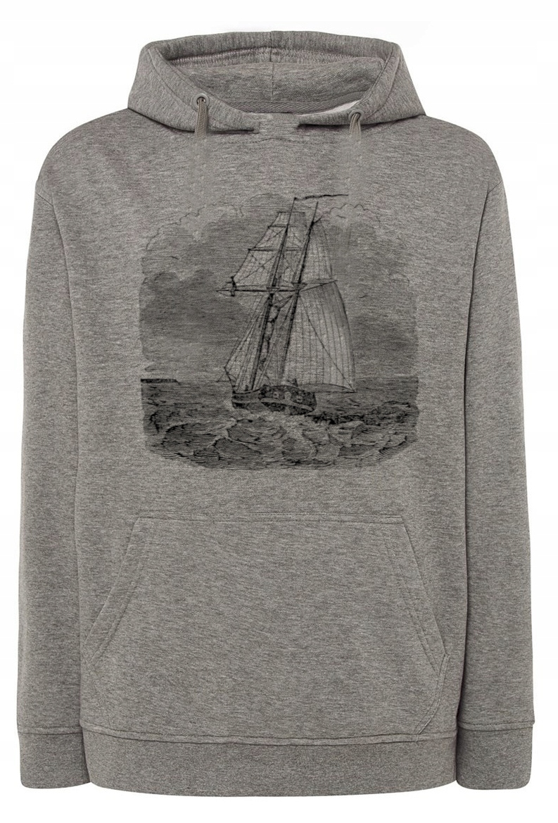 Pánská mikina s pěkným potiskem moře Loď vel. 5XL
