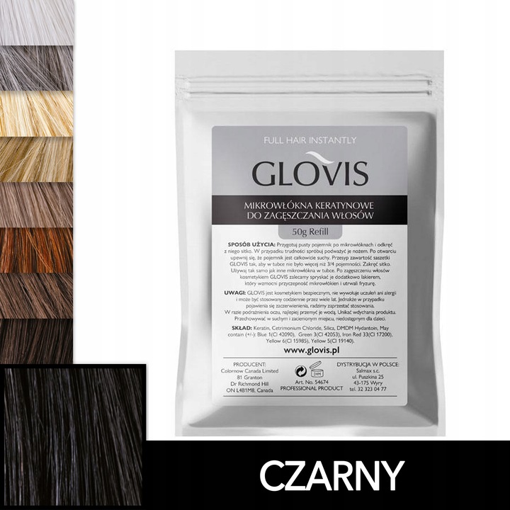 

Saszetka Glovis 50g Czarny Black