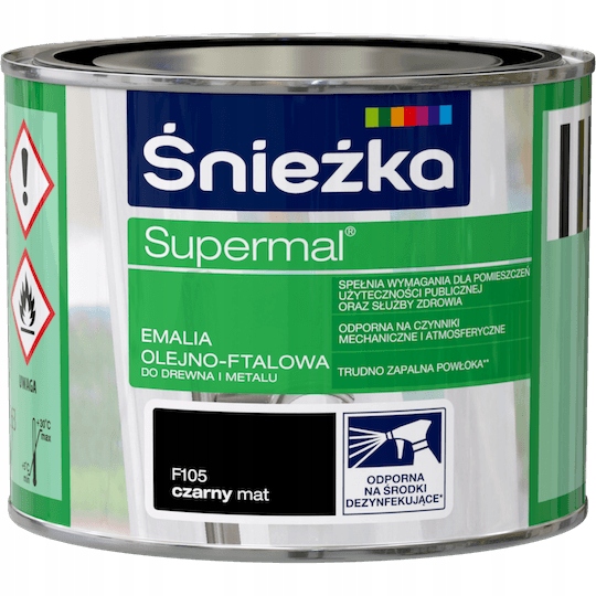 

Śnieżka Superrmal Olejno-ftalowa Czarny Mat 0,2L